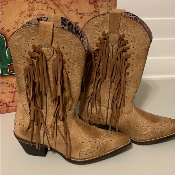 Laredo Western Cowgirl Boots 8M NWOT with Fringe - Picture 6 of 16